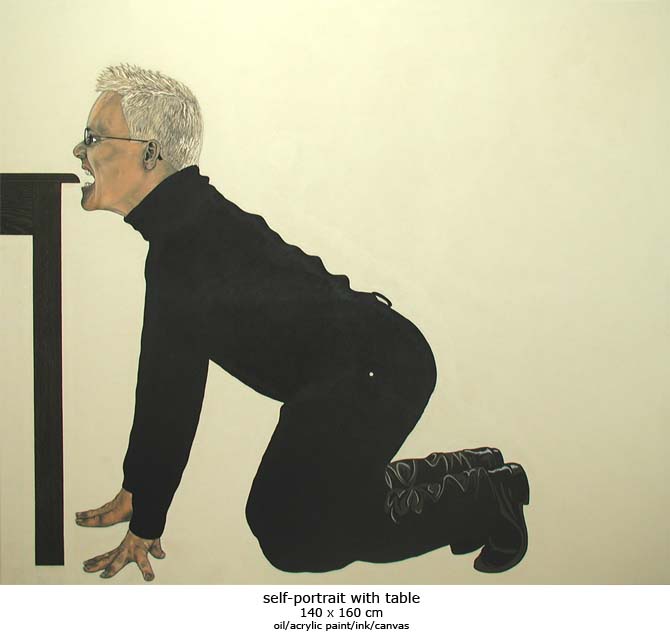 Selfportrait with table